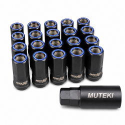 Muteki HR50 M14x1.5 Black with Blue Ring Open End Lug Nuts